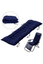 H&O Direct Indoor Outdoor Chair Cushion Thicken Bench Rocking Cushions in Dark Blue - thumbnail 4