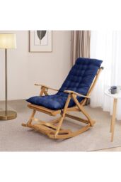 H&O Direct Indoor Outdoor Chair Cushion Thicken Bench Rocking Cushions in Dark Blue - thumbnail 2