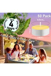 Deco Express Citronella Candles 4 Hours Pack of 50 in Yellow - thumbnail 6