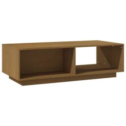 Berkfield Home Modern Coffee Table Honey Brown 110x50x33.5 cm Solid Pinewood - thumbnail 7