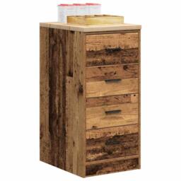 Berkfield Home Durable Garage Storage Cabinet Old Wood 40x51x85 cm Solid Wood Pine in Brown - Size: 40 x 51 x 85 cm - thumbnail 4