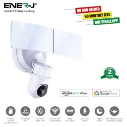 ENER-J Smart Wifi Security Kit 1080P Floodlight Camera Black 240V in White - Size: 25 cm diameter x 19 cm high - thumbnail 3