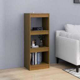 Berkfield Home Beautiful Book Cabinet/Room Divider Honey Brown 40x30x103.5 cm Pi - thumbnail 1