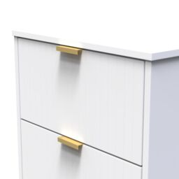 Ready Assembled 2 U Denver 2 Drawer Bedside (Ready Assembled) in White - Size: Small - thumbnail 4