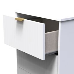 Ready Assembled 2 U Denver 2 Drawer Bedside (Ready Assembled) in White - Size: Small - thumbnail 5