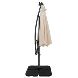 Monstershop LED Cantilever Parasol 3m With Square Base - Cream in Beige - thumbnail 2