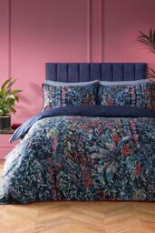 Soiree 'Tessa' 200 Thread Count Duvet Cover Set in Navy - Size: Double - thumbnail 1