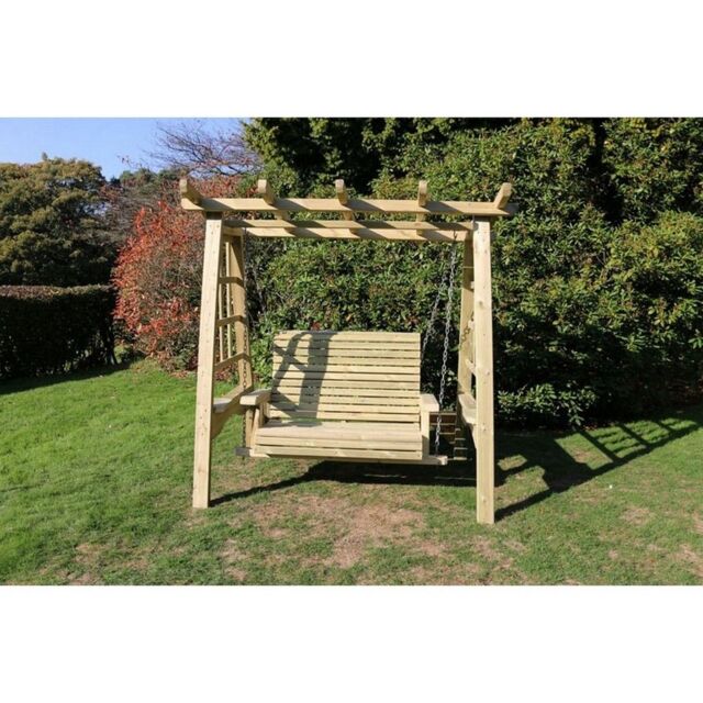 Churnet Valley Garden Furniture Ltd Swing Seat Hammock - Min. Assembly Required - Set of Cushions Inc in Brown - image 1