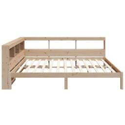 Berkfield Home Decorative Bookcase Bed without Mattress 160x200 cm Solid Wood Pine in Light Tan - thumbnail 8