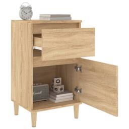 Berkfield Home Bedside Cabinet Sonoma Oak 40x35x70 cm in Brown - Size: 40 x 35 x 70 cm - thumbnail 5