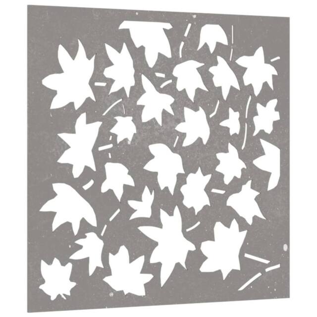 Berkfield Home Garden Wall Decoration 55x55 cm Corten Steel Maple Leaf Design in Brown - image 1