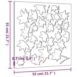 Berkfield Home Garden Wall Decoration 55x55 cm Corten Steel Maple Leaf Design in Brown - thumbnail 8