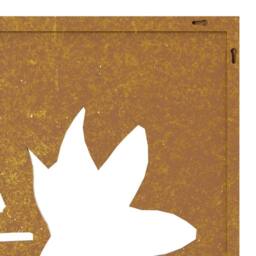Berkfield Home Garden Wall Decoration 55x55 cm Corten Steel Maple Leaf Design in Brown - thumbnail 7