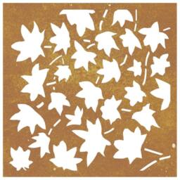 Berkfield Home Garden Wall Decoration 55x55 cm Corten Steel Maple Leaf Design in Brown - thumbnail 4