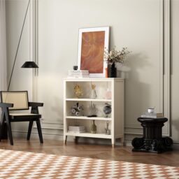 Cabinet Bits Palazzi 3 Tier Bookcase H97 W89 D25cm in Off-White - thumbnail 1