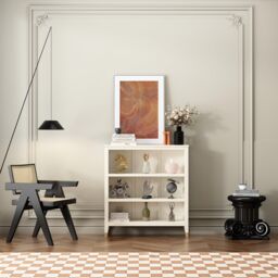 Cabinet Bits Palazzi 3 Tier Bookcase H97 W89 D25cm in Off-White - thumbnail 2
