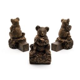 Jardinopia Koala Bear Plant Pot Feet - Set of 3 - L6 x W9 x H11 cm in Bronze