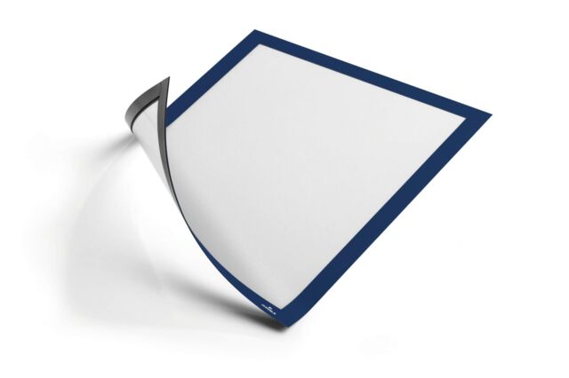 Durable Duraframe Magnetic Document Signage Frame for Metal - 5 Pack - A4 Blue in Dark Blue - image 1