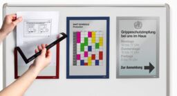 Durable Duraframe Magnetic Document Signage Frame for Metal - 5 Pack - A4 Blue in Dark Blue - thumbnail 5