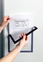 Durable Duraframe Magnetic Document Signage Frame for Metal - 5 Pack - A4 Blue in Dark Blue - thumbnail 2