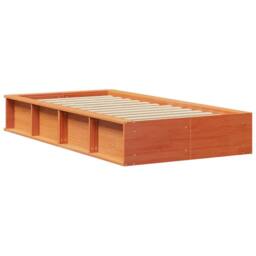 Berkfield Home Bed Frame with Storage Wax brown 100 x 200 cm Solid Pine Wood - thumbnail 7
