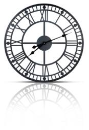 "St Helens Black Open Face Design Wall Clock Non Ticking - 600mm/24"" in Charcoal" - thumbnail 4