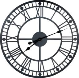 "St Helens Black Open Face Design Wall Clock Non Ticking - 600mm/24"" in Charcoal" - thumbnail 5
