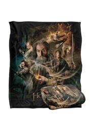 Warner Brothers The Hobbit The Desolation Of Smaug Officially Licensed Silky Touch Super Soft Throw Blanket 152 x 127 cm in White - thumbnail 2