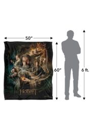 Warner Brothers The Hobbit The Desolation Of Smaug Officially Licensed Silky Touch Super Soft Throw Blanket 152 x 127 cm in White - thumbnail 5