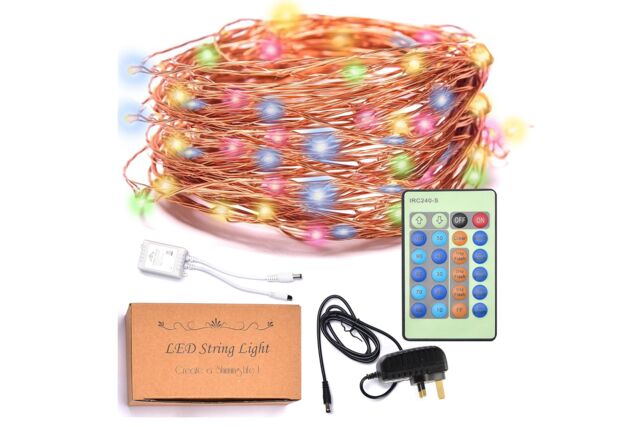 Xample 100 LEDs Fairy String Lights Indoor/Outdoor in Gold - image 1