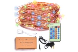 Xample 100 LEDs Fairy String Lights Indoor/Outdoor in Gold