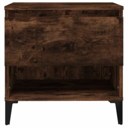 Berkfield Home Side Table Smoked Oak 50x46x50 cm Engineered Wood in Brown - Size: 50 x 46 x 50 cm - thumbnail 6