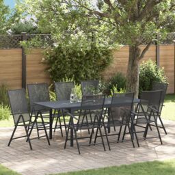 Berkfield Home 9 Piece Hallway Furniture Set Anthracite Steel in Black
