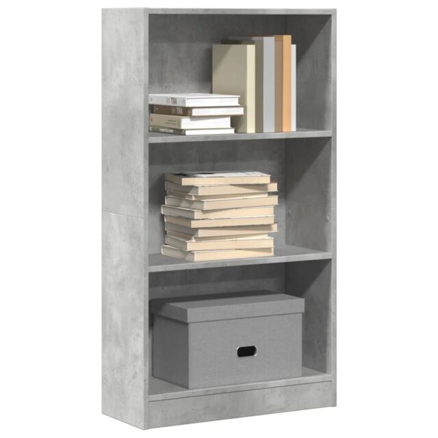 Berkfield Home Bookcase Concrete Grey 60x24x109 cm Engineered Wood - Size: 60 x 24 x 109 cm - image 1