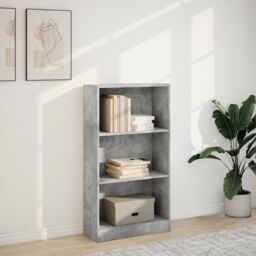 Berkfield Home Bookcase Concrete Grey 60x24x109 cm Engineered Wood - Size: 60 x 24 x 109 cm - thumbnail 3