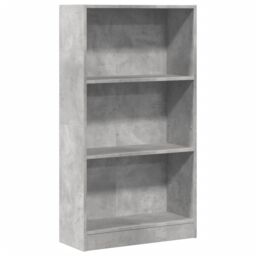 Berkfield Home Bookcase Concrete Grey 60x24x109 cm Engineered Wood - Size: 60 x 24 x 109 cm - thumbnail 2