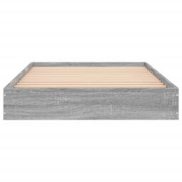 Berkfield Home Bed Frame without Mattress Grey Sonoma 75x190 cm Small Single Engineered Wood - thumbnail 4