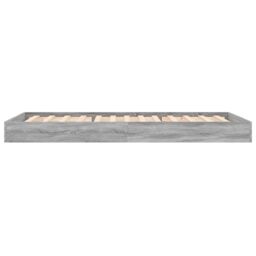 Berkfield Home Bed Frame without Mattress Grey Sonoma 75x190 cm Small Single Engineered Wood - thumbnail 5