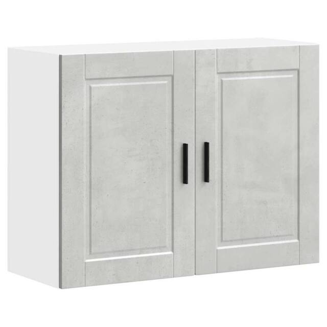 Berkfield Home Kitchen Wall Cabinet Porto Concrete Grey Engineered Wood - image 1