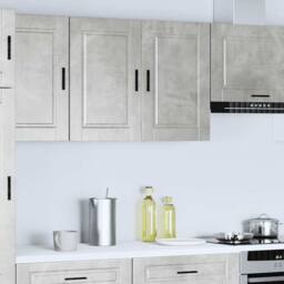 Berkfield Home Kitchen Wall Cabinet Porto Concrete Grey Engineered Wood - thumbnail 3