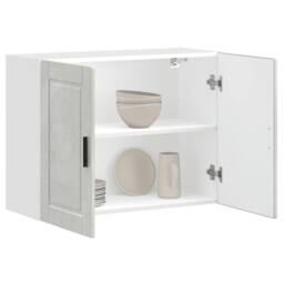 Berkfield Home Kitchen Wall Cabinet Porto Concrete Grey Engineered Wood - thumbnail 2
