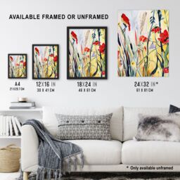 "Artery8 Northen Cardinal Bird Watercolour Spring Flowers Wall Art Print - Size: W12"" x H16""" - thumbnail 3