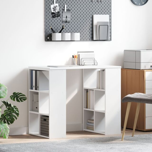 Berkfield Home White Corner Desk White MDF Medium Storage White Corner Desk - image 1