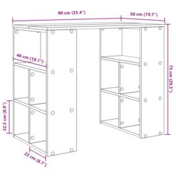 Berkfield Home White Corner Desk White MDF Medium Storage White Corner Desk - thumbnail 8