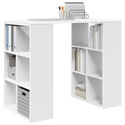 Berkfield Home White Corner Desk White MDF Medium Storage White Corner Desk - thumbnail 3