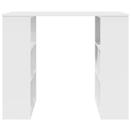 Berkfield Home White Corner Desk White MDF Medium Storage White Corner Desk - thumbnail 4