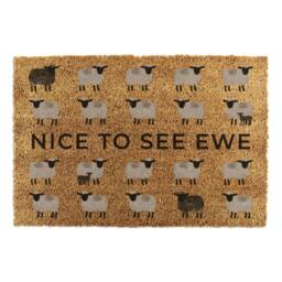 Artsy Mats Nice To See Ewe Sheep Doormat (60 x 40cm) in Brown - Size: 40 cm x 60 cm - thumbnail 6