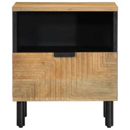 Berkfield Home Bedside Cabinet Brown 40x33x46 cm Solid Wood Mango - Size: 40 x 33 x 46 cm - thumbnail 3