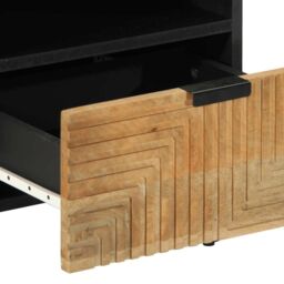 Berkfield Home Bedside Cabinet Brown 40x33x46 cm Solid Wood Mango - Size: 40 x 33 x 46 cm - thumbnail 7