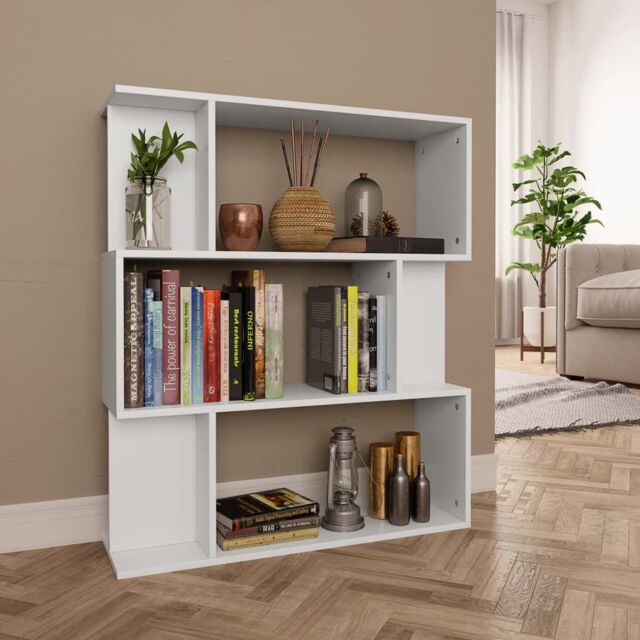 Berkfield Home Book Cabinet/Room Divider White 80x24x96 cm Engineered Wood - Size: 80 x 24 x 96 cm - image 1